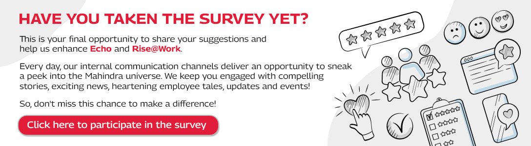 This is your final opportunity to share your suggestions and help us enhance Echo and Rise@Work. Click here to participate in the survey!